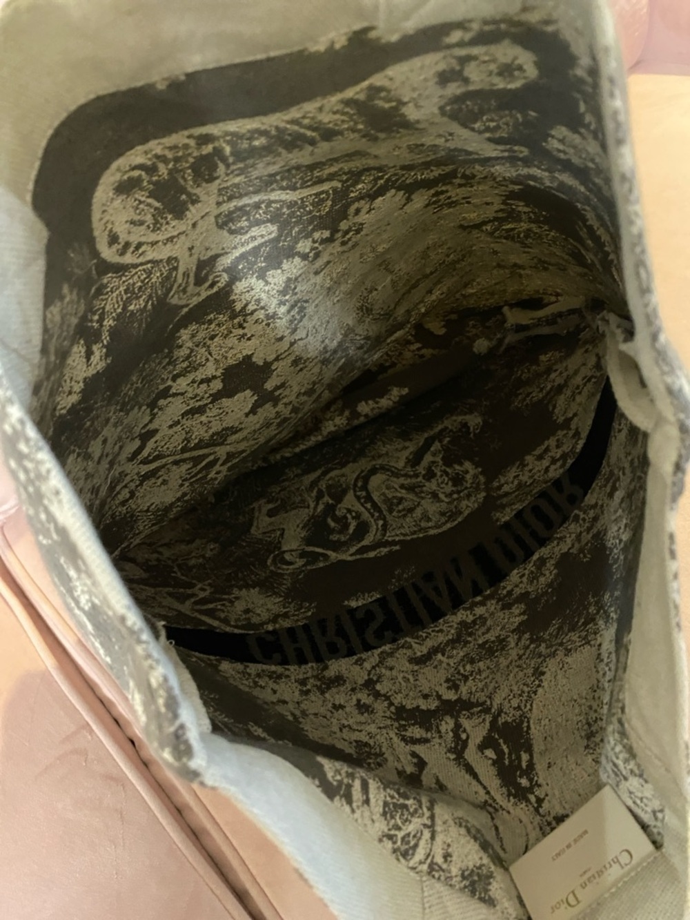 Authentic Christian Dior toile de jouy Logo Canvas luxury designer Tote - Picture 6 of 6